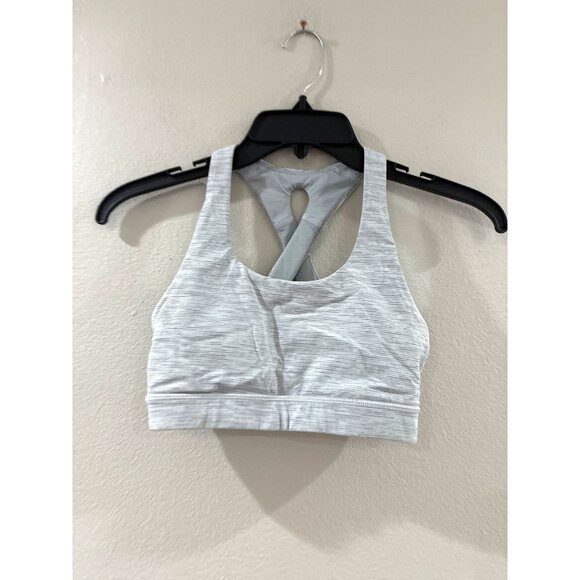 Lululemon Time to Sweat Bra Athletic womes size 2 color gray cross back design - Picture 3 of 7